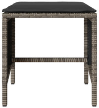 4-tlg. Garten-Sofagarnitur mit Kissen Grau Poly Rattan