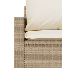 4-tlg. Garten-Sofagarnitur mit Kissen Beige Poly Rattan