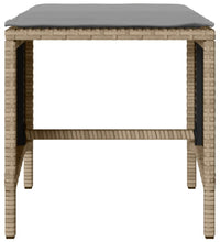 4-tlg. Garten-Sofagarnitur mit Kissen Beige Poly Rattan