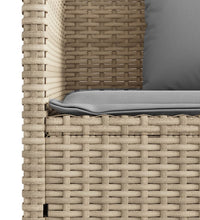 Gartenbank mit Kissen Beige Poly Rattan