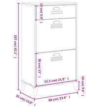 Schuhschrank VIKEN Anthrazit Holzwerkstoff