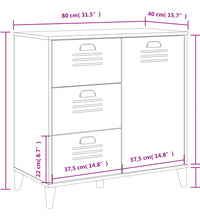 Sideboard VIKEN Weiß 80x40x80 cm Holzwerkstoff