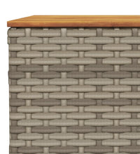 Gartentisch Grau 55x55x36 cm Poly Rattan Akazienholz