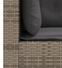 Garten-Ecksofas mit Kissen 2 Stk. Grau Poly Rattan