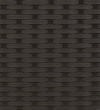 Gartensofa 2-Sitzer mit Dach und Hockern Schwarz Poly Rattan