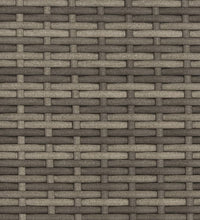 Gartensofa 2-Sitzer mit Dach und Hockern Grau Poly Rattan