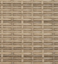 Gartensofa 2-Sitzer mit Dach und Hockern Beige Poly Rattan