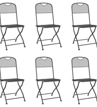 7-tlg. Garten-Essgruppe Anthrazit Streckgitter