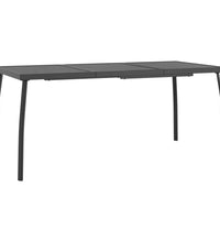 7-tlg. Garten-Essgruppe Anthrazit Streckgitter