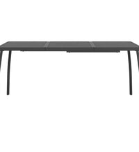 7-tlg. Garten-Essgruppe Anthrazit Streckgitter