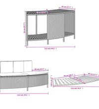 Whirlpool-Umrandung Grau Poly Rattan und Massivholz Akazie