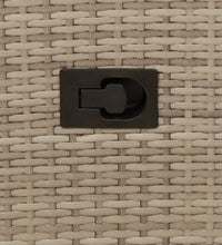 Gartensessel mit Kissen 2 Stk. Verstellbar Beige Poly Rattan