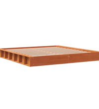 Massivholzbett ohne Matratze Wachsbraun 200x200 Kiefernholz