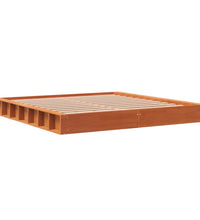 Massivholzbett ohne Matratze Wachsbraun 180x200 Kiefernholz