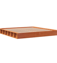 Massivholzbett ohne Matratze Wachsbraun 180x200 Kiefernholz