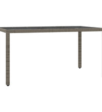5-tlg. Garten-Essgruppe mit Kissen Grau Poly Rattan