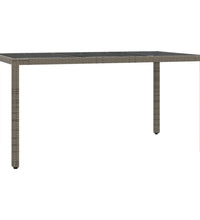 7-tlg. Garten-Essgruppe mit Kissen Grau Poly Rattan