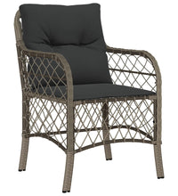 9-tlg. Garten-Essgruppe mit Kissen Grau Poly Rattan