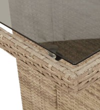 9-tlg. Garten-Essgruppe mit Kissen Beige Poly Rattan