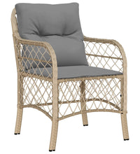 7-tlg. Garten-Essgruppe mit Kissen Beigemischung Poly Rattan