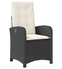 5-tlg. Garten-Essgruppe mit Kissen Schwarz Poly Rattan