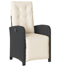 5-tlg. Garten-Essgruppe mit Kissen Schwarz Poly Rattan