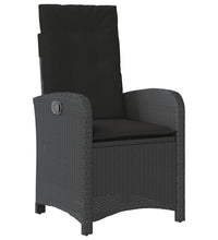 9-tlg. Garten-Essgruppe mit Kissen Schwarz Poly Rattan