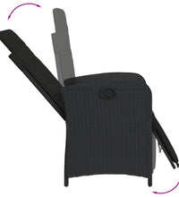 9-tlg. Garten-Essgruppe mit Kissen Schwarz Poly Rattan