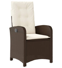 9-tlg. Garten-Essgruppe mit Kissen Braun Poly Rattan