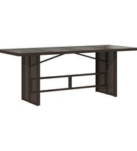 9-tlg. Garten-Essgruppe mit Kissen Braun Poly Rattan