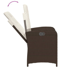 9-tlg. Garten-Essgruppe mit Kissen Braun Poly Rattan