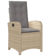 9-tlg. Garten-Essgruppe mit Kissen Beigemischung Poly Rattan