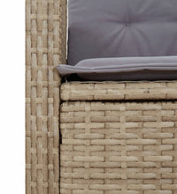 9-tlg. Garten-Essgruppe mit Kissen Beigemischung Poly Rattan