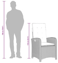 9-tlg. Garten-Essgruppe mit Kissen Beige Poly Rattan