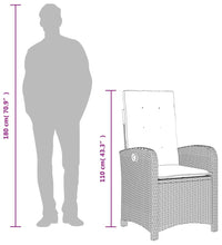 7-tlg. Garten-Essgruppe mit Kissen Beigemischung Poly Rattan