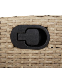 9-tlg. Garten-Essgruppe mit Kissen Beigemischung Poly Rattan