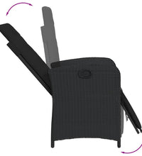 5-tlg. Garten-Essgruppe mit Kissen Schwarz Poly Rattan