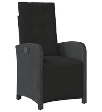 7-tlg. Garten-Essgruppe mit Kissen Schwarz Poly Rattan
