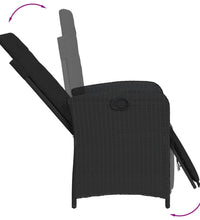 7-tlg. Garten-Essgruppe mit Kissen Schwarz Poly Rattan
