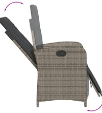 5-tlg. Garten-Essgruppe mit Kissen Grau Poly Rattan