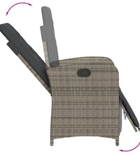 9-tlg. Garten-Essgruppe mit Kissen Grau Poly Rattan
