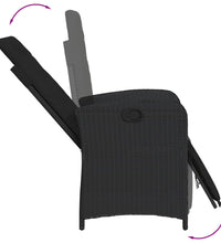 9-tlg. Garten-Essgruppe mit Kissen Schwarz Poly Rattan