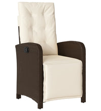 7-tlg. Garten-Essgruppe mit Kissen Braun Poly Rattan