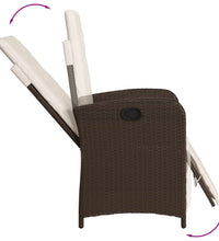 7-tlg. Garten-Essgruppe mit Kissen Braun Poly Rattan