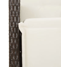 7-tlg. Garten-Essgruppe mit Kissen Braun Poly Rattan