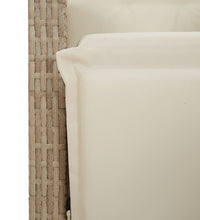 9-tlg. Garten-Essgruppe mit Kissen Beige Poly Rattan