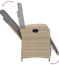 7-tlg. Garten-Essgruppe mit Kissen Beige Poly Rattan