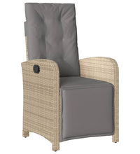 9-tlg. Garten-Essgruppe mit Kissen Beige Poly Rattan
