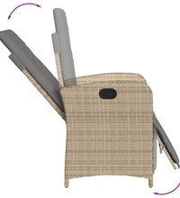 9-tlg. Garten-Essgruppe mit Kissen Beige Poly Rattan