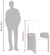 7-tlg. Garten-Essgruppe mit Kissen Hellgrau Poly Rattan